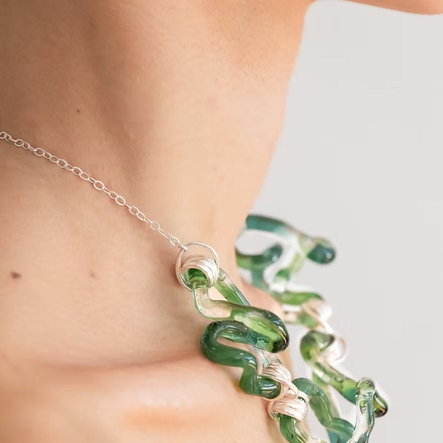 Collar Interconexión Verde Turquesa