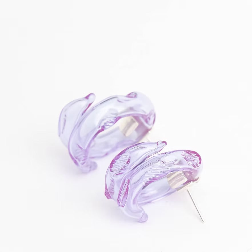 Aretes Remolino Lila