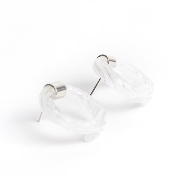 Aretes Remolino Blanco