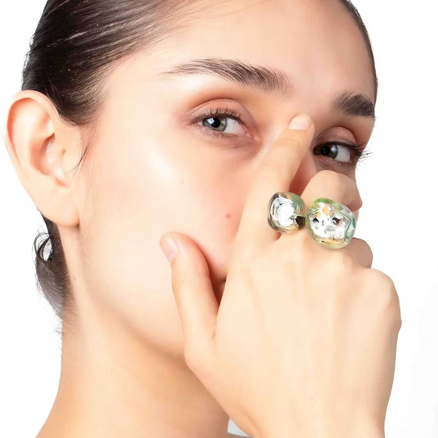Anillo Soplo Doble Verde