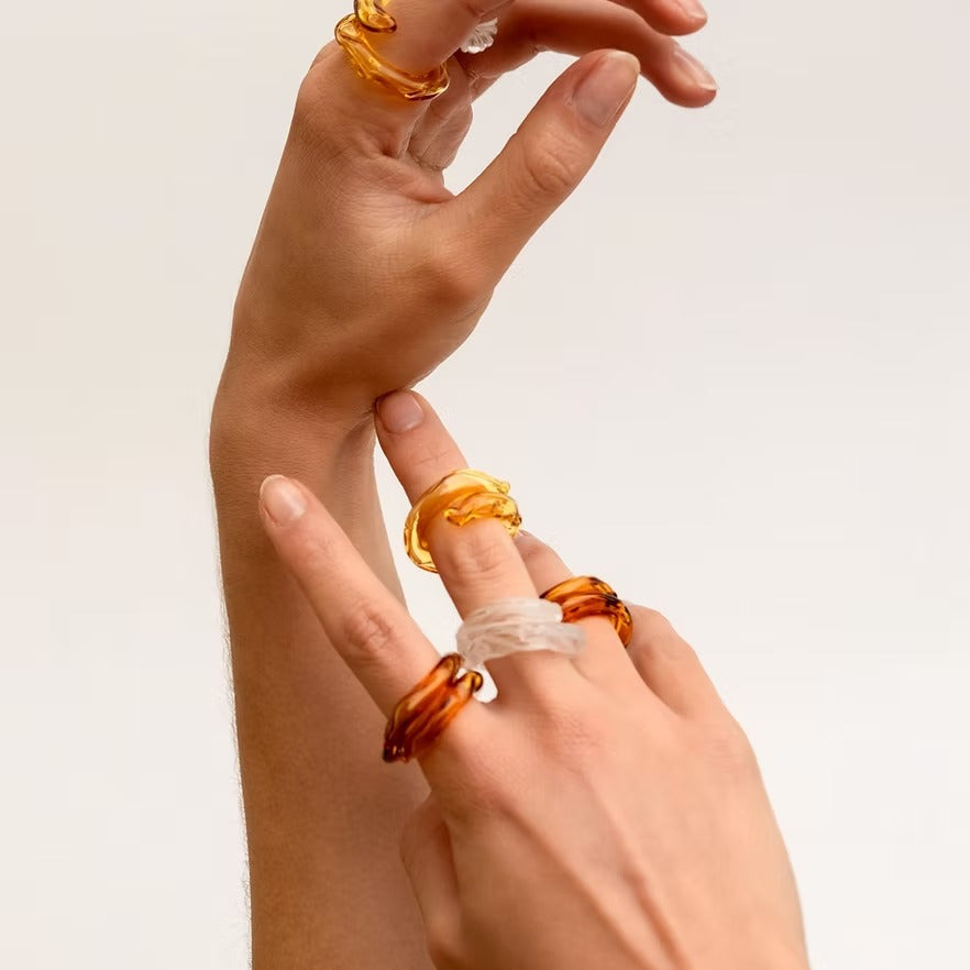 Anillo Remolino Ámbar