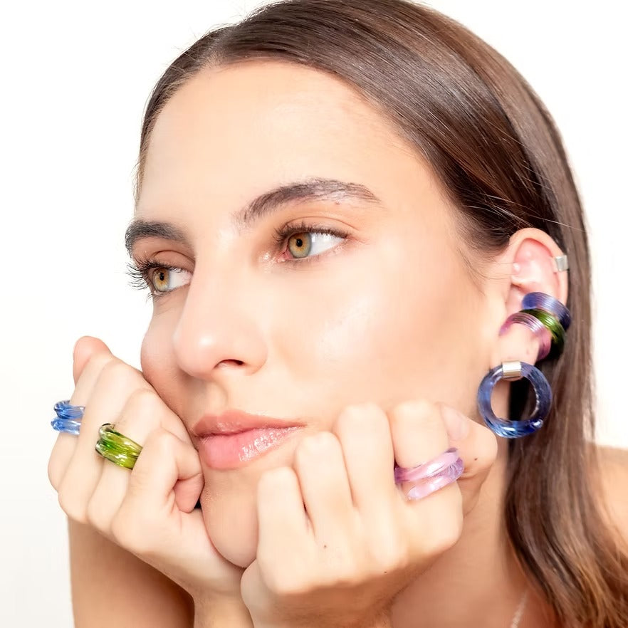 Earcuff Remolino Azul
