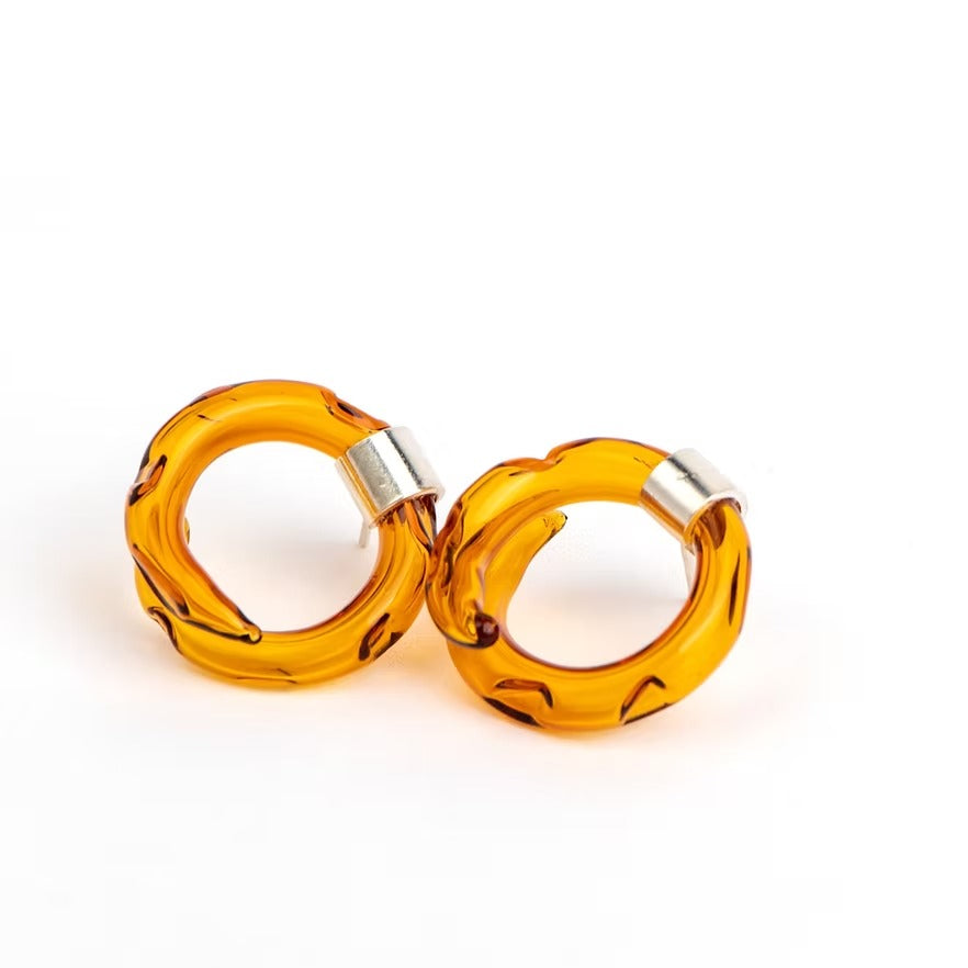 Aretes Remolino Ámbar