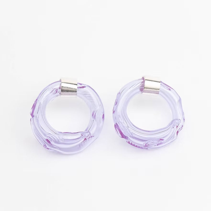 Aretes Remolino Lila