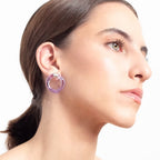 Aretes Remolino Lila