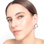 Aretes Remolino Rosado