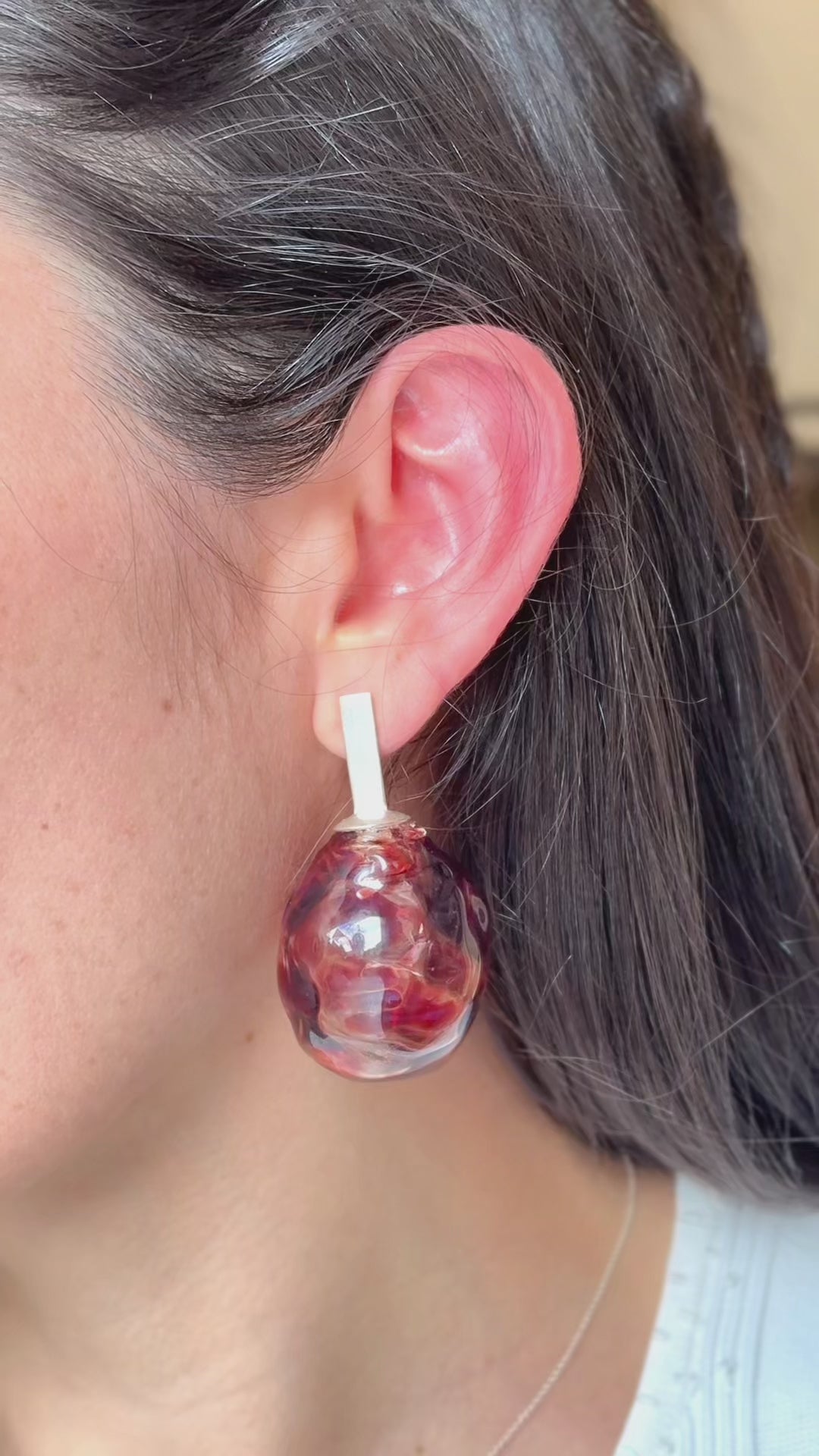 Aretes Soplo M Rojo